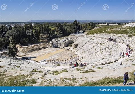 Amphithéâtre Grec Dans Siracusa Image Stock éditorial Image Du