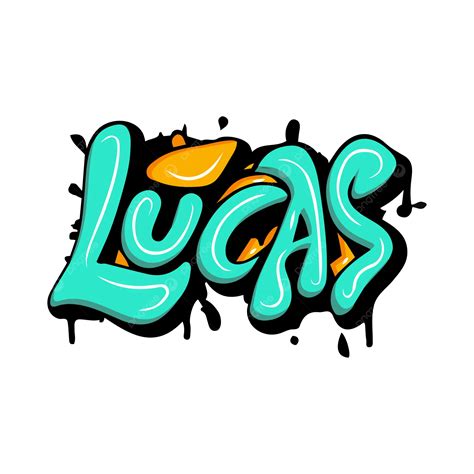 Lucas Graffiti Nome Letras Tipografia Arte Ilustra O Vetor Png Lucas