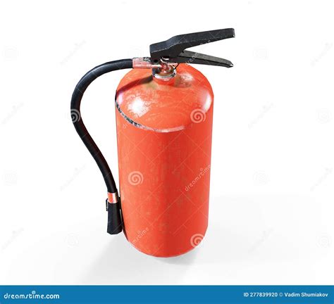 D Rendering Fire Extinguisher On White Background Stock Illustration