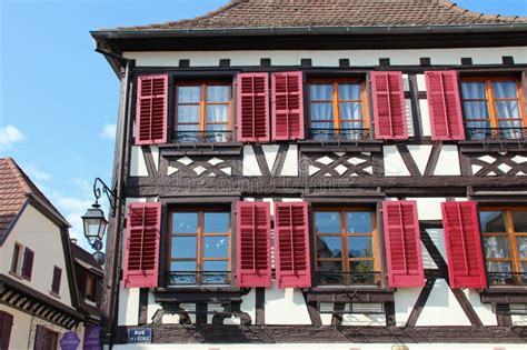 Half Timbered House In Andlau In Alsace France Stock Image Image Of