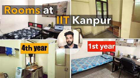 IIT Kanpur Hostel Room Tour | 1st - 4th year Rooms | - YouTube