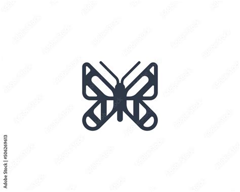 Butterfly vector flat emoticon. Isolated Butterfly emoji illustration ...