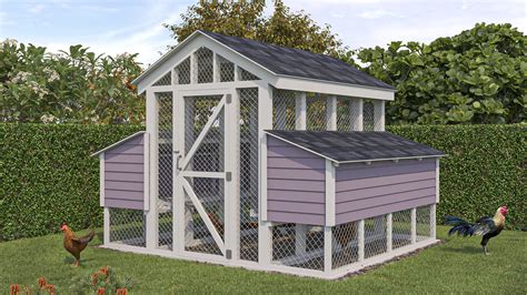 6x10 Medium Chicken Coop & Run Plans For 12 Chickens - Easy Coops™