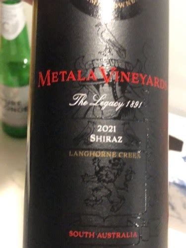 Metala The Legacy 1891 Shiraz Vivino US