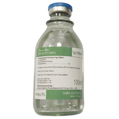 Sterile Ml Colorless Liquid Paracetamol Injection Colorless Or