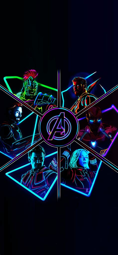 Neon Avengers Wallpapers Wallpaper Cave