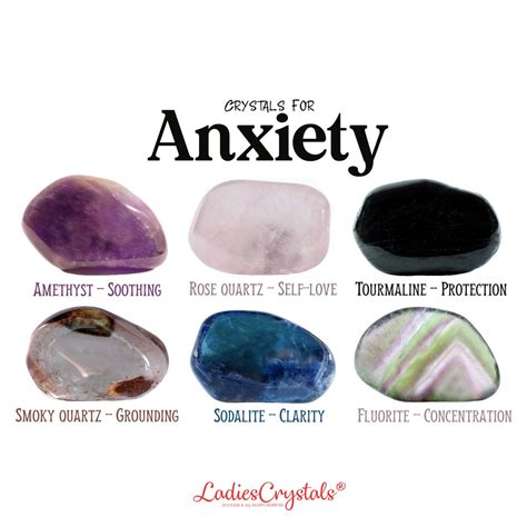 Anxiety Crystals Set Anxiety Crystals Amethyst Rose Quartz Black