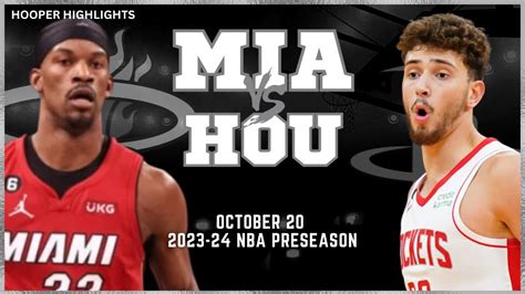 Miami Heat Vs Houston Rockets Full Game Highlights Oct 20 2023 24