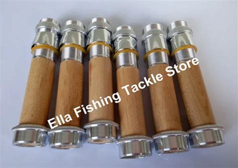 FLY REEL SEAT Aluminum + wood Fishing rod Reel Seat 16# Fishing Rod ...