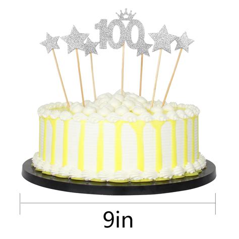 Palasasa Silver Glitter Days Cake Topper And Pentacle For Parties