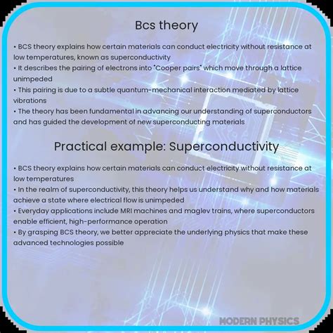 Bcs Theory Key Concepts Applications Impact