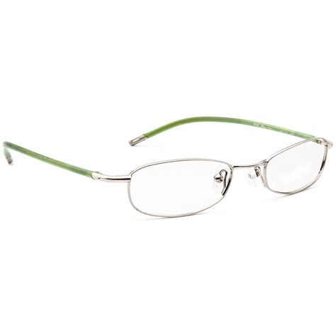 Nike Eyeglasses 4055 Flexon Silverlime Green Oval Frame Japan 48 19