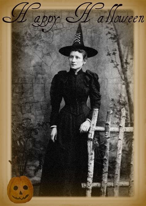 Happy Halloween Vintage Witch vintage witch halloween old photo happy ...