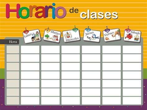 Formatos De Horario De Clases Para Imprimir Horario De Clases Horario Escolar Imprimible