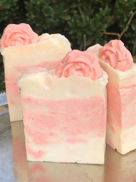 Rose Scented Goat Milk Soap Rose Soap Bar Handcrafted Soap Etsy