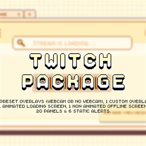 Cute Pixel Art Twitch Package Animated Stream Package Etsy