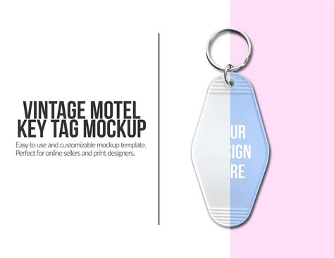 Vintage Hotel Key Tag Mockup Photoshop File High Quality Psd Retro