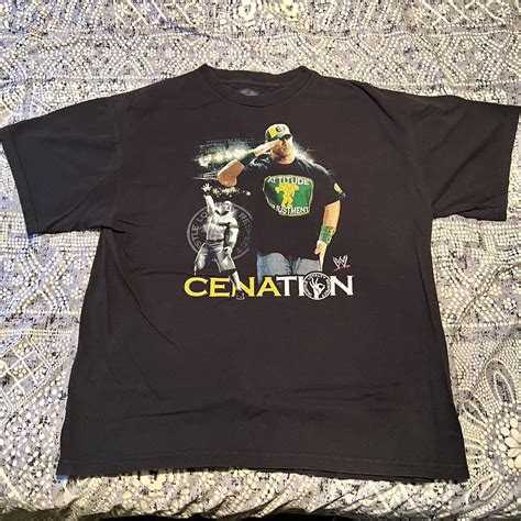 WWE John Cena T-shirt. Cenation. Size XL. Used, no... - Depop