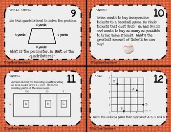 5th Grade Math Review Task Cards By Top Floor Teachers TpT