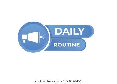 Daily Routine Button Speech Bubble Banner Stock Vector Royalty Free