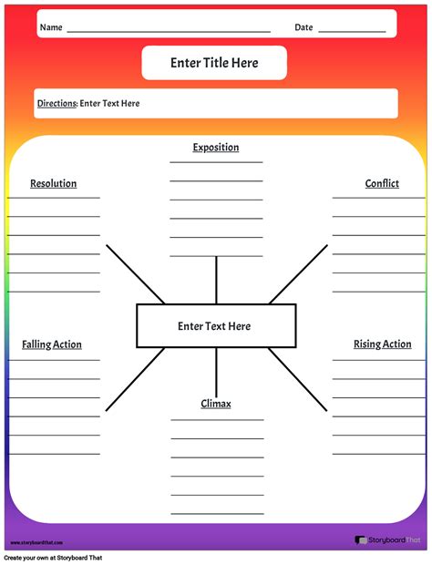 Plottdiagram Portrettfarge Storyboard Por No Examples