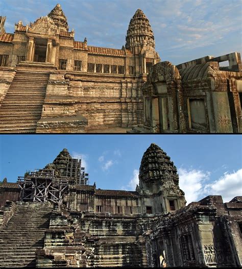 Virtual or Reality? 12 Amazing Angkor Wat 3D comparison photos