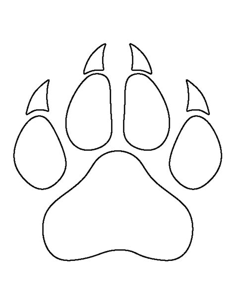 Printable Panther Paw Print Template