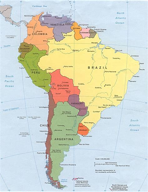 Mapa Del Continente Americano Con Sus Paises Y Capitales Imagui