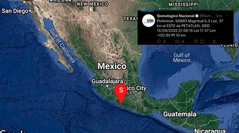 Se Registra Sismo Con Epicentro En Guerrero Se Percibió En Morelos