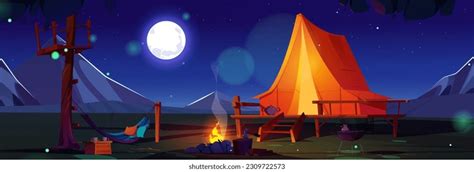 Outdoor Campsite Night Photos, Images & Pictures | Shutterstock