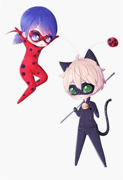 Ladybug And Chat Noir Miraculous Ladybug Cute Drawing Hd Png