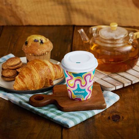 12oz Paper Hot Cups With Lids Squiggle Multi Color 80 Count Phade