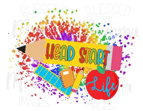 head start life png head start png head start sublimation tie dye