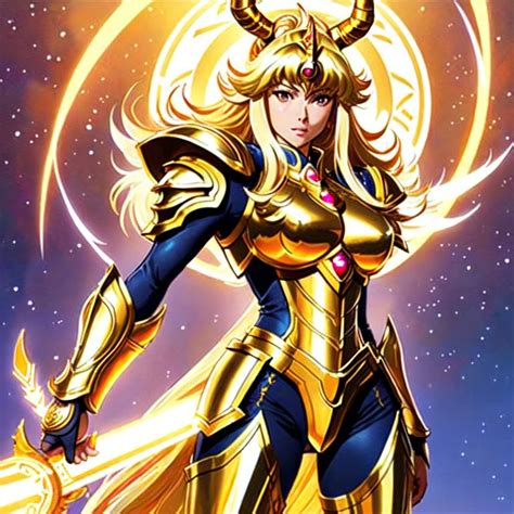 Sticker Of A Female Capricorn Golden Saint Saint S