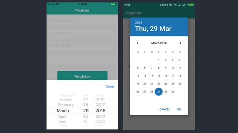 React Native DatePicker Modal Component For IOS Android