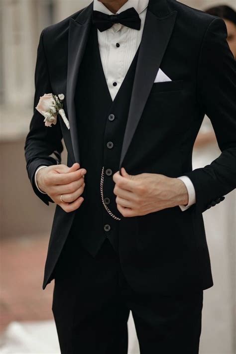 Menista Custom Suit Premium Slim Fit Three Piece Black Tuxedo Etsy In