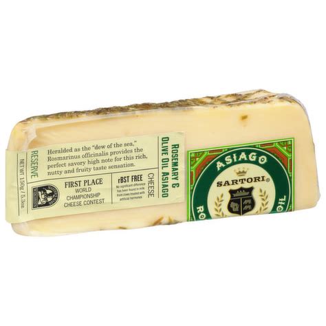 Sartori Cheese Rosemary Olive Oil Asiago