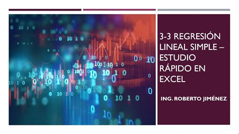 Regresi N Lineal Simple Estudio R Pido En Excel Youtube