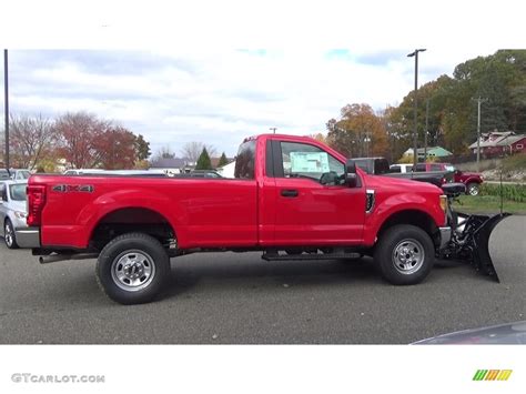 2017 Race Red Ford F350 Super Duty Xl Regular Cab 4x4 Plow Truck