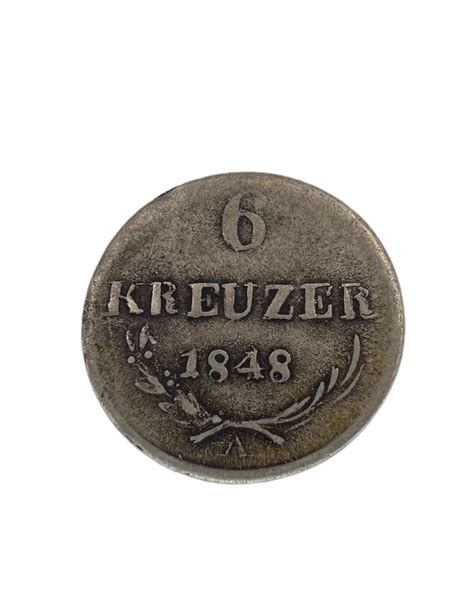 6 Kreuzer 1848 A Franz Joseph I Austria