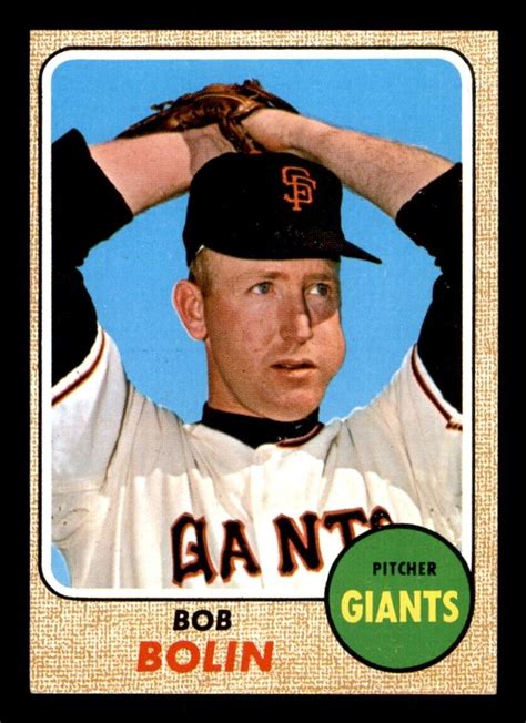 Topps Baseball Bob Bolin Nm E Ebay