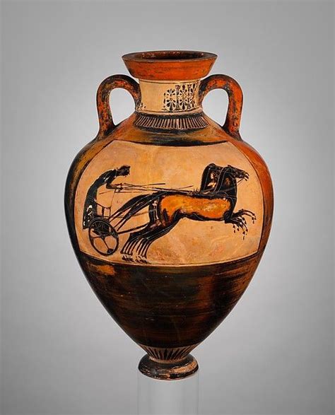 Terracotta Panathenaic Prize Amphora Jar Archaic Ca 530 B C Greek