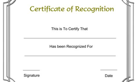 Template Free Award Certificate Templates And Employee Recognition