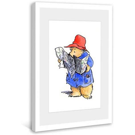 Paddington Bear Reading A Map Framed Art Print