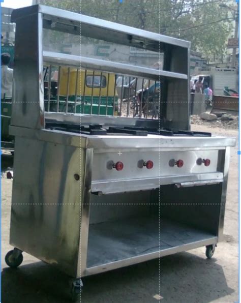 Lpg Stainless Steel Chole Bhature Counter For Street Food Stall At Rs