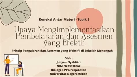 Koneksi Antar Materi Topik 5 PPAE II Upaya Mengimplementasikan