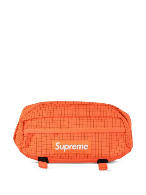 Supreme Box Logo Ripstop Waist Bag Orange Farfetch