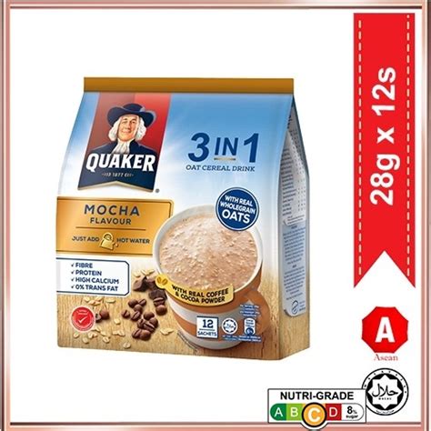 Quaker In Instant Oats Cereal Drink Mocha Flavour With Trans Fat