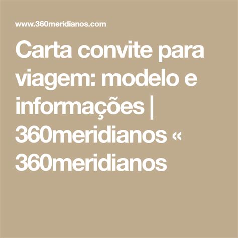 Como Fazer Uma Carta Convite Modelo Para Estrangeiros E Brasileiros