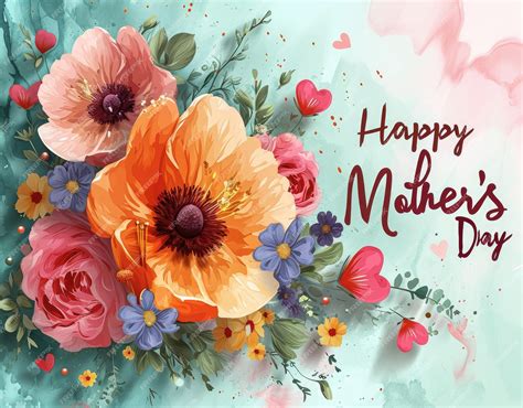 Premium Photo Happy Mothers Day Greeting Card Poster Or Banner Design